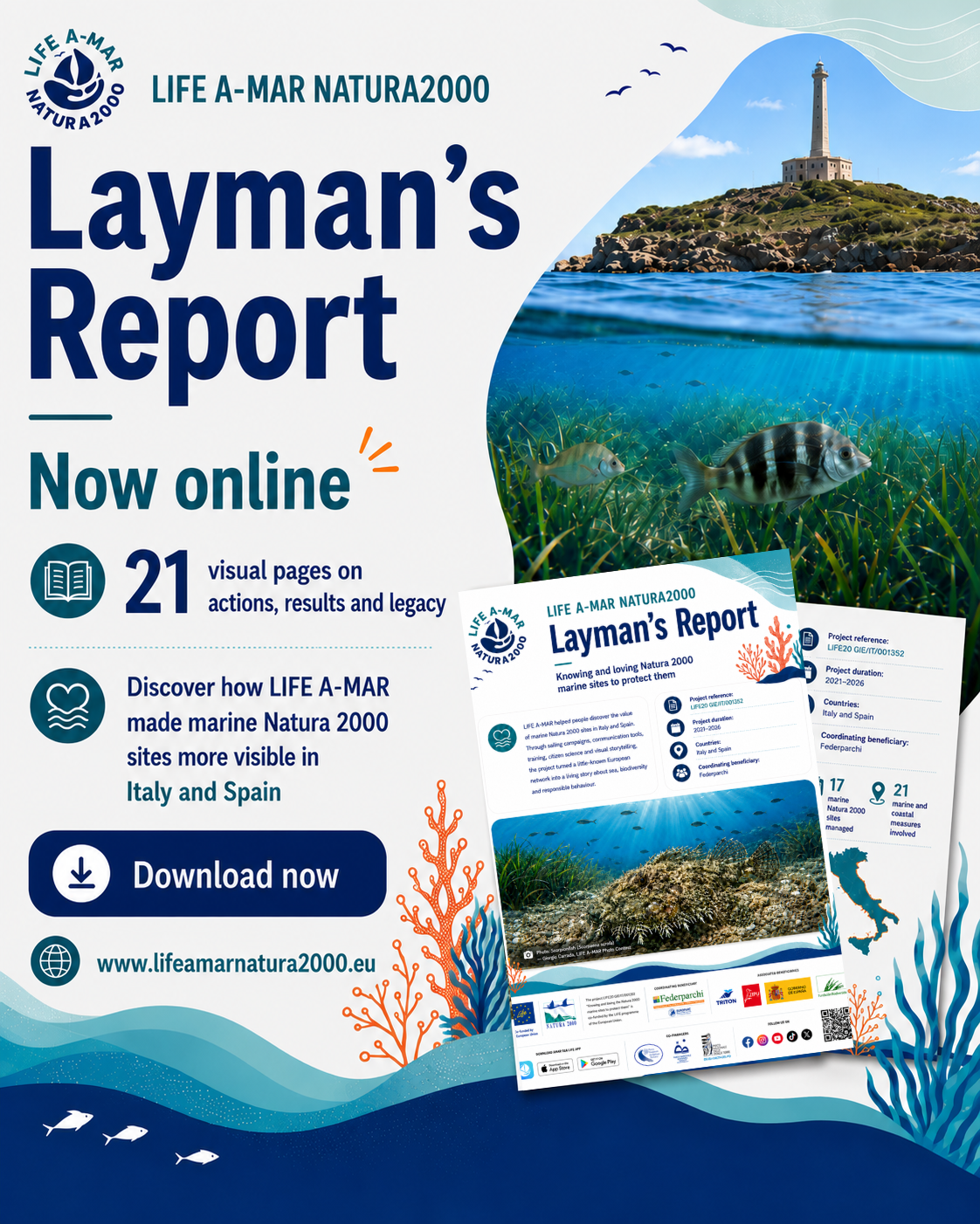 Pubblicato il Layman’s Report del progetto LIFE A-MAR NATURA 2000